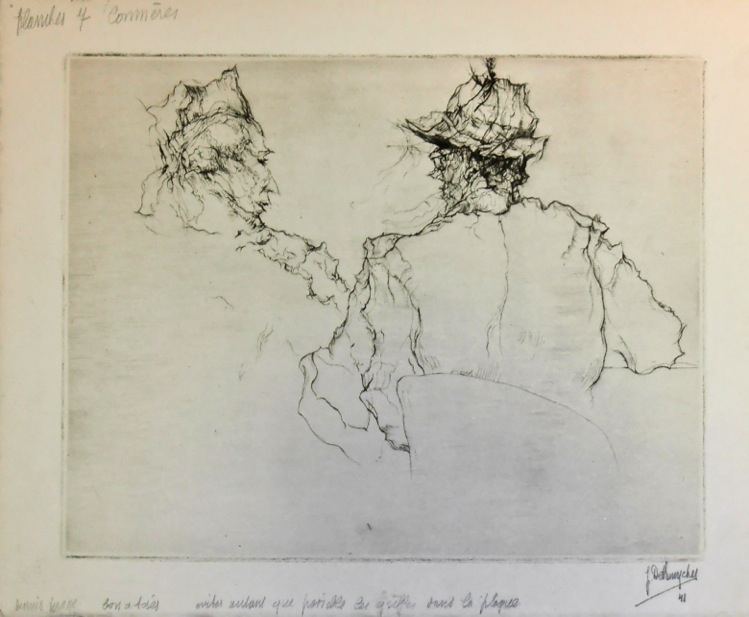 J.D.B. 359 COMMERES
Project voor het album Gens de chez nous

Op al deze prenten staan notities voor het perfectioneren van het album Gens de chez nous, gegeven door Jules De Bruycker aan drukker Van Campenhout.
L.R.N.M.
