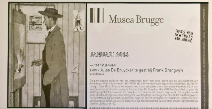 101 PERSARTIKEL EXPO BRUGGE
Brangwyn ontvangt De Bruycker
