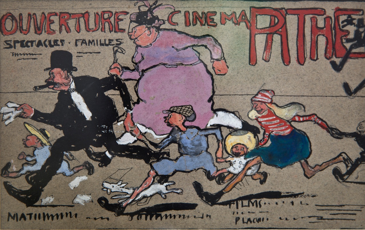 A.271  PROJECTEN VAN AFFICHES VOOR CINEMA PATHE DIE VERMOEDELIJK NOOIT GEDRUKT ZIJN ROND 1904 
MSK Gent 2020-2021
