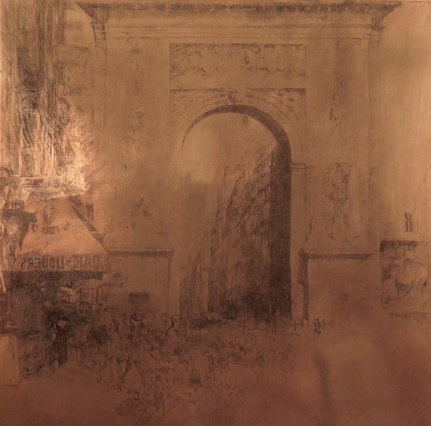 02 LA PORTE SAINT  DENIS - PARIS
Originele koperen drukplaat
Vernietigd onderaan rechts
