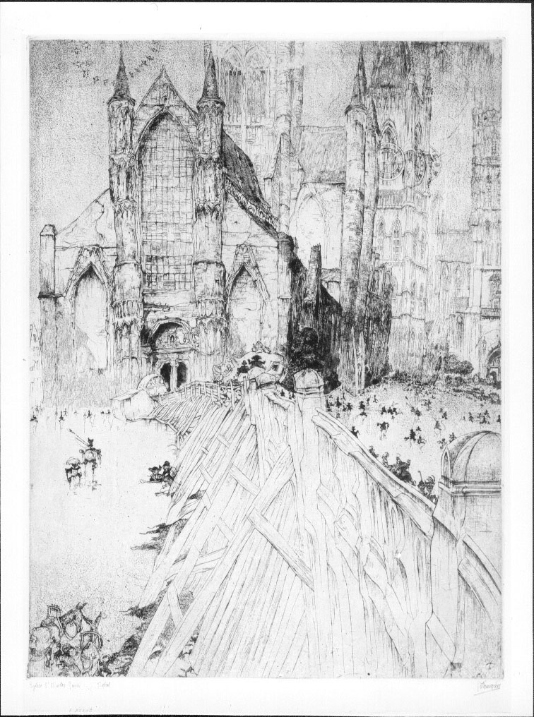 J.D.B. 240  L'EGLISE ST.NICOLAS 1928
Dit is de derde plaat van de serie met hetzelfde onderwerp.
H 508-B 375
L.R.N.M.
