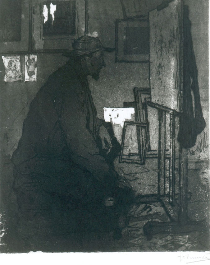 J.D.B. 395A    FRANS MASEREEL IN HET ATELIER "19.." ****
Uitzonderlijke staat
H 300-B 248
L.R.N.M.
