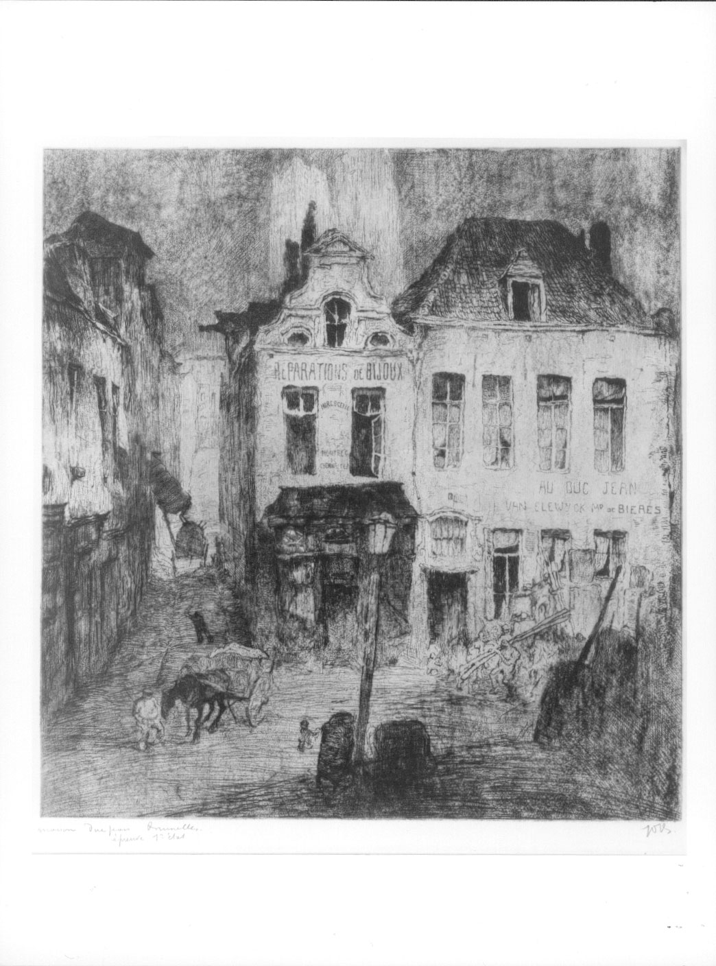J.D.B. 064  RUE DE LA PUTTERIE A BRUXELLES // LA MAISON DU DUC JEAN 1914.  ****
