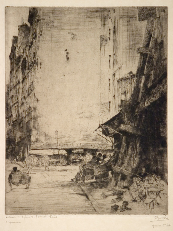 J.D.B. 166  AUTOUR DE L'EGLISE ST.SEVERIN PARIS 1925
Uitzonderlijke staat.
H 267-B 210
L.R.N.M.
