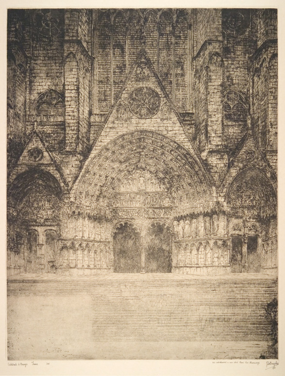 J.D.B. 267 CATHEDRALE DE BOURGES (PORTIQUE) 1931
Super staat.
H 596-B 458
L.R.N.M.
Alle personages op de voorgrond zijn verdwenen.
