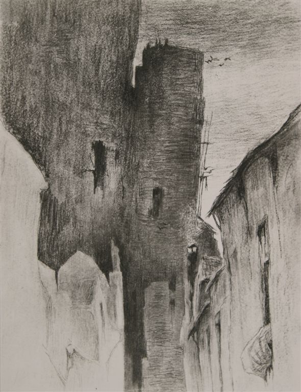 B0366    GRAVENSTEEN
Gezien vanuit het Patershol 
Trefwoorden:  