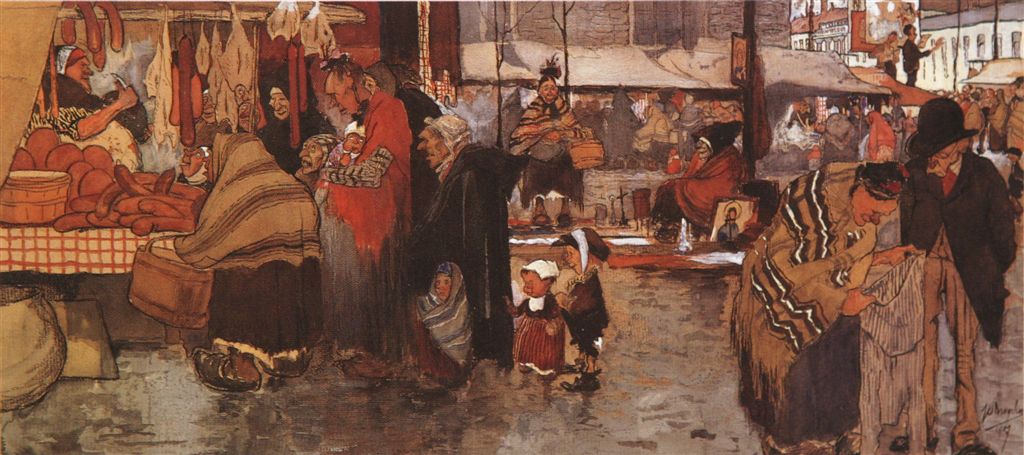 A.055  MARKTDAG ST.JACOBS GENT
Verkocht bij Camp - Meir te Antwerpen 09/04/1987
