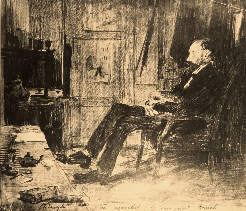 B0113  EMILE VAN VOREN
Emile Van Voren in zijn bureel aan de universiteit te Gent
