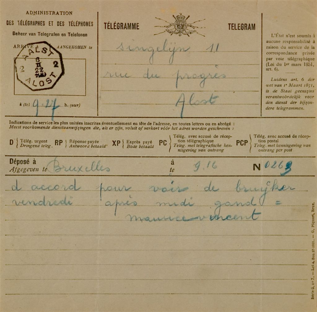 B.017
Confirmatie van vorige telegram.
