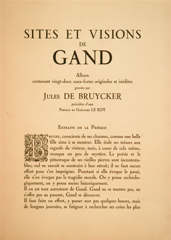 D.133 BESTELBON ALBUM "SITES ET VISIONS DE GAND"
