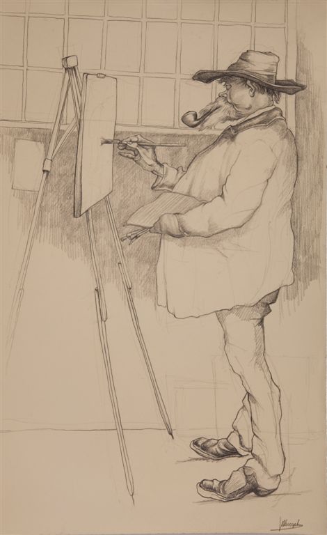 B0177   VALERIUS DE SAEDELEER IN ATELIER
