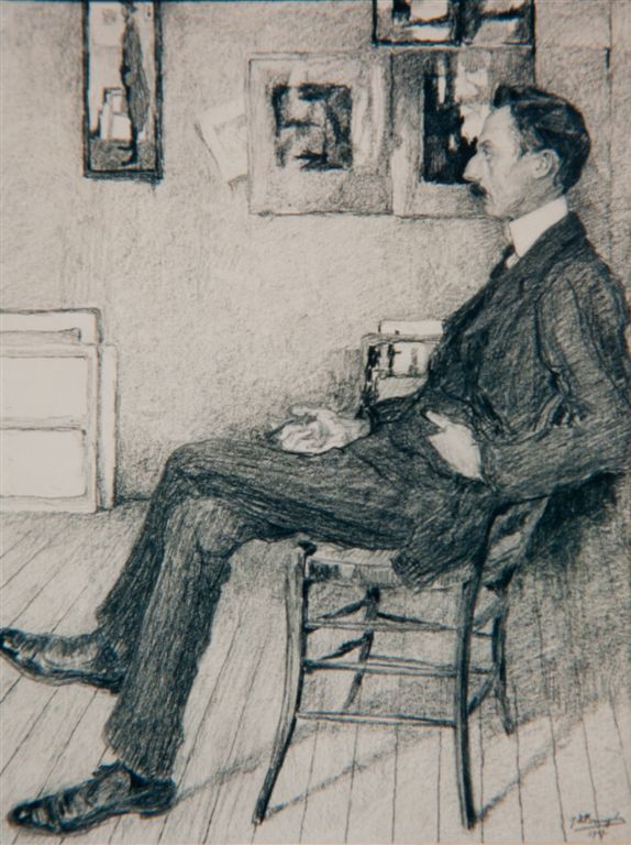 A0246 RENE VAN HERREWEGE IN HET ATELIER VAN JULES DE BRUYCKER
